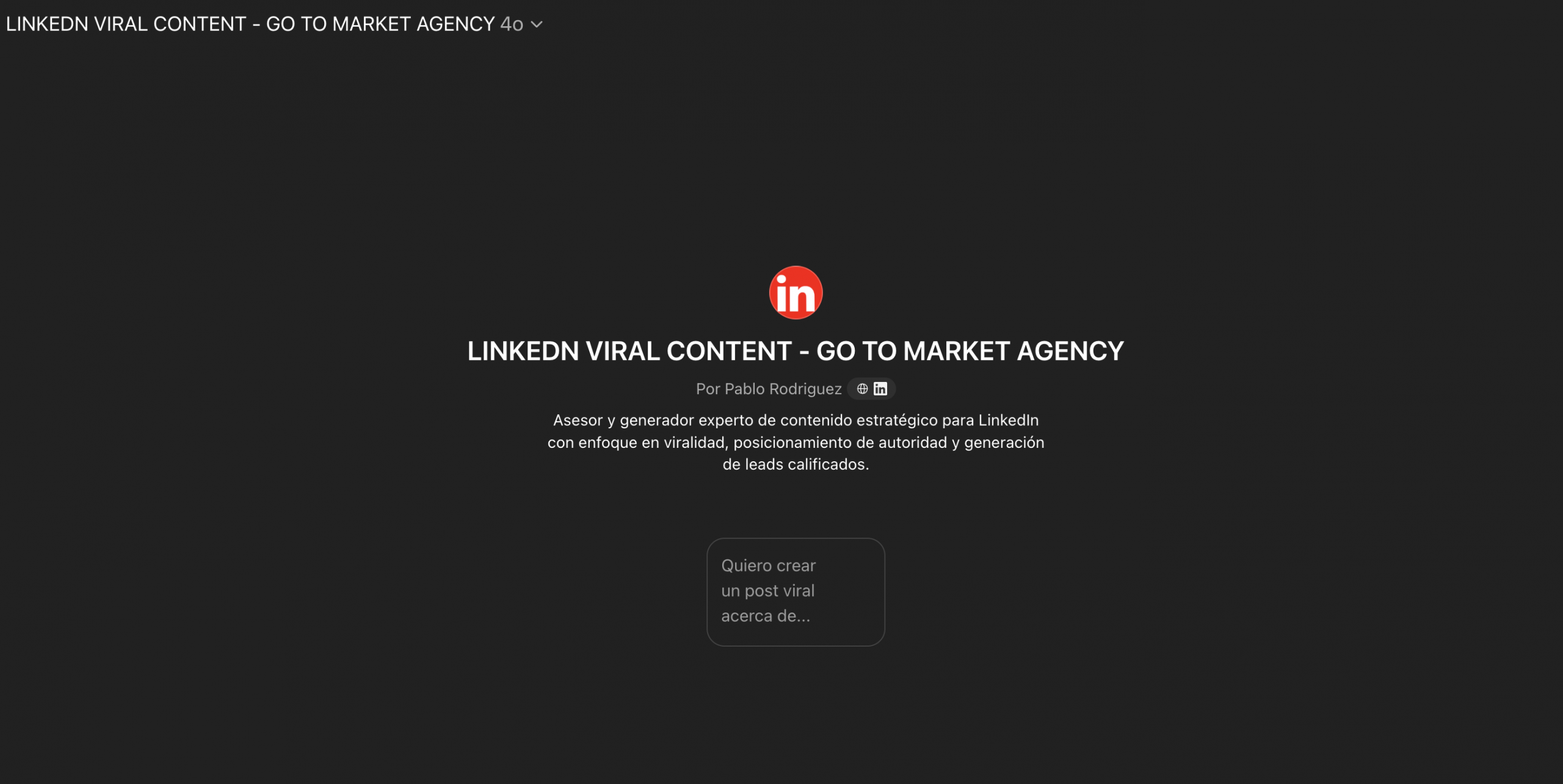 Descargar ViralGPT LinkedIn - Go To Market Agency